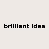 brilliant idea是什么意思