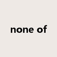 none of是什么意思