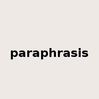 paraphrasis是什么意思