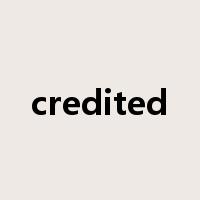 credited是什么意思