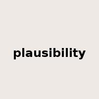 plausibility是什么意思