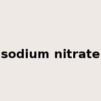sodium nitrate是什么意思