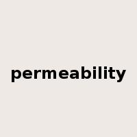 permeability是什么意思