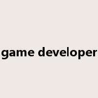 game developer是什么意思