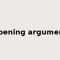 opening argument是什么意思