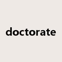 doctorate是什么意思