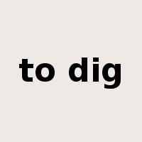 to dig是什么意思