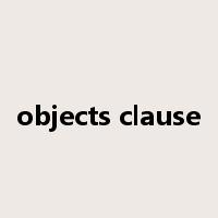 objects clause是什么意思