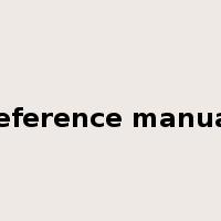 reference manual是什么意思