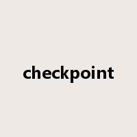checkpoint是什么意思
