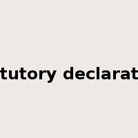 statutory declaration是什么意思