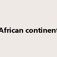 African continent是什么意思