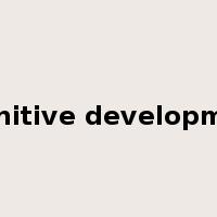 cognitive development是什么意思