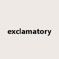 exclamatory是什么意思