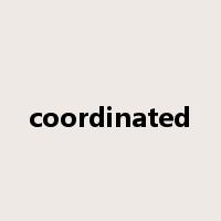 coordinated是什么意思