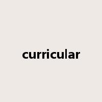 curricular是什么意思