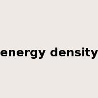 energy density是什么意思