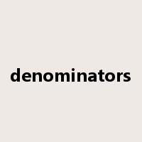 denominators是什么意思