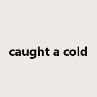 caught a cold是什么意思