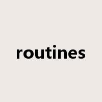 routines是什么意思