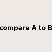 compare A to B是什么意思