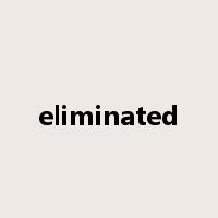 eliminated是什么意思