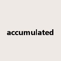 accumulated是什么意思