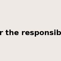 bear the responsibility是什么意思
