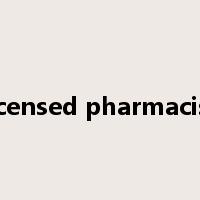 licensed pharmacist是什么意思