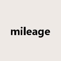 mileage是什么意思