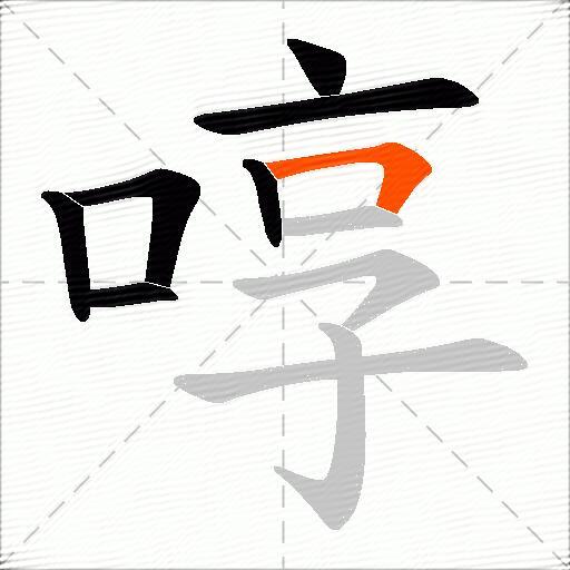 啍