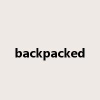 backpacked是什么意思