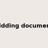 bidding document是什么意思