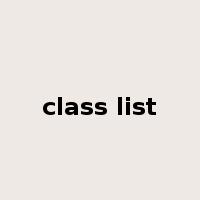 class list是什么意思