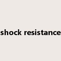 shock resistance是什么意思