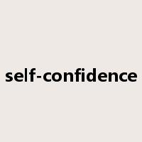 self-confidence是什么意思