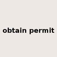 obtain permit是什么意思