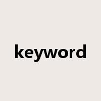 keyword是什么意思