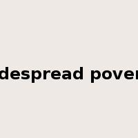 widespread poverty是什么意思