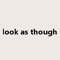 look as though是什么意思
