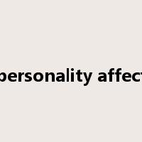 personality affect是什么意思