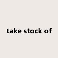 take stock of是什么意思