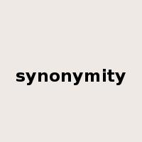 synonymity是什么意思