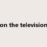 on the television是什么意思