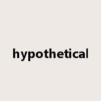 hypothetical是什么意思