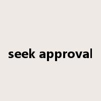 seek approval是什么意思