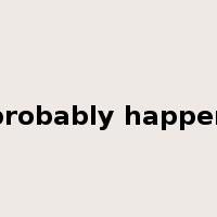 probably happen是什么意思