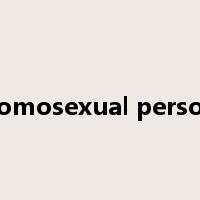 homosexual person是什么意思
