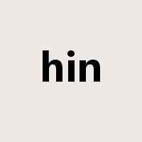 hin是什么意思