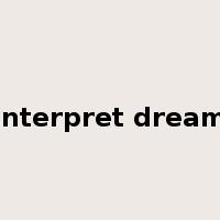 interpret dream是什么意思